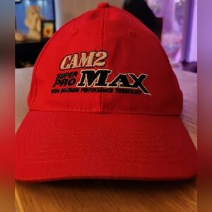 Hit Wear Mens Red CAM2 Super Pro Max Cap with Velcro Adjustable Strap